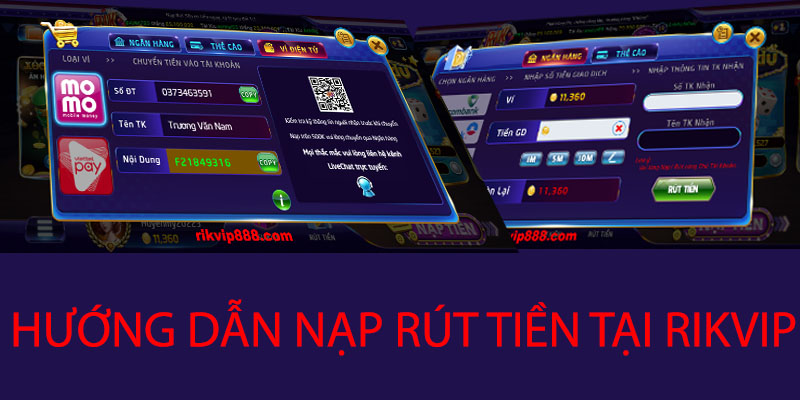 Các phương thức nạp tiền nhà cái Rikvip
