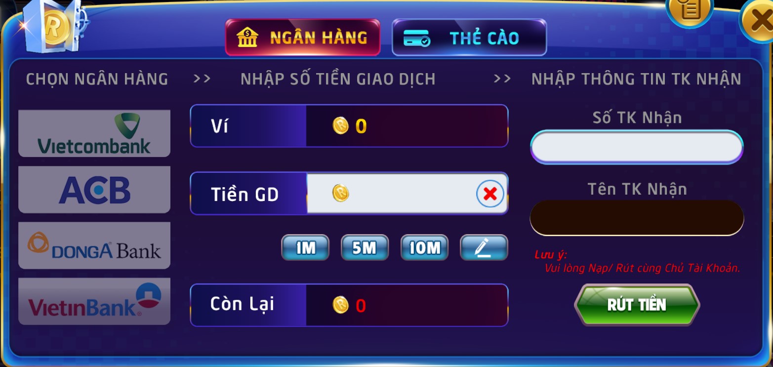Cách rút tiền nhà cái Rikvip qua ví điện tử