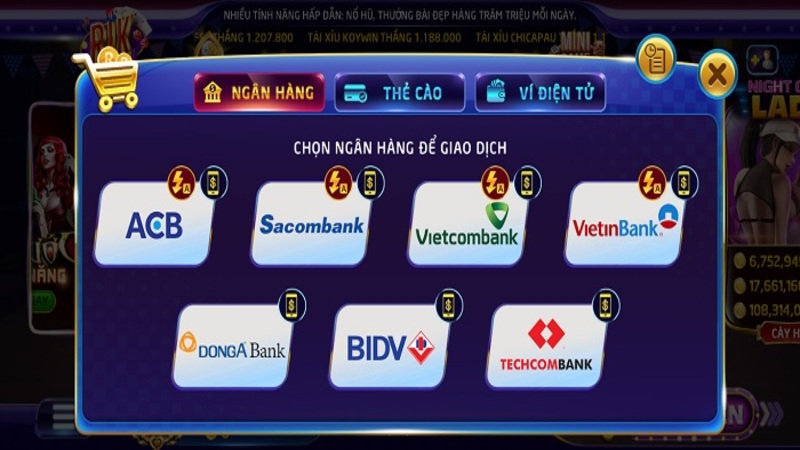 Giao dịch nạp - rút tại Rikvip minh bạch
